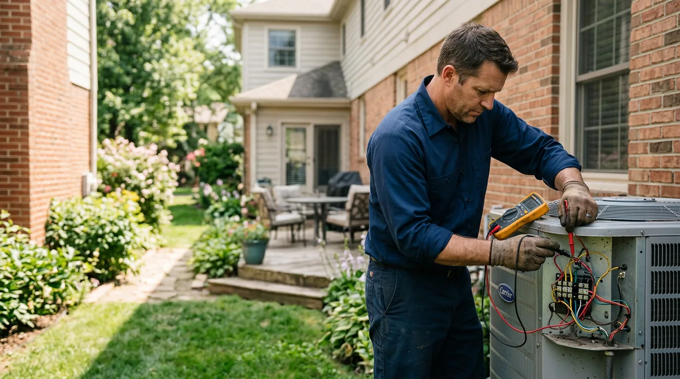 HVAC technician working near Brookline, MO